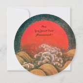 AMATERASU , SUN GODESS , rot schwarz braun Einladung (Rückseite)