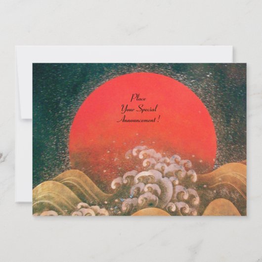 AMATERASU , SUN GODESS , rot schwarz braun Einladung (Rückseite)