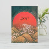 AMATERASU, SUN GODESS UAWG rot-gelb-braun Einladung (Stehend Vorderseite)