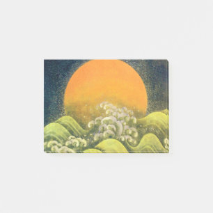 AMATERASU SUN GODESS Yellow Black Brown Post-it Klebezettel