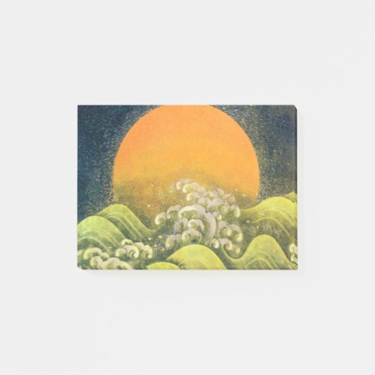 AMATERASU SUN GODESS Yellow Black Brown Post-it Klebezettel (Vorderseite)