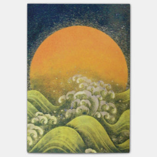 AMATERASU SUN GODESS Yellow Black Brown Post-it Klebezettel