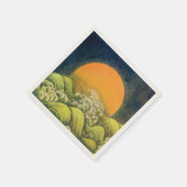 AMATERASU SUN GODESS Yellow Black Brown Serviette (Ecke)