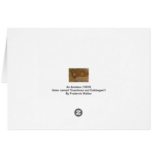 Amateur (Coachman & Cabbages) von Frederick Walker (Rückseite Horizontal)