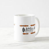 Amateur-Ham-Radio Morbus-Code CQ Dx Kaffeetasse (VorderseiteRechts)