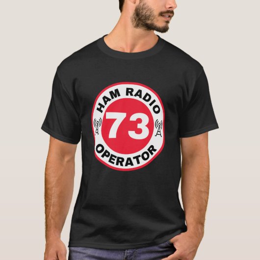 Amateur Ham Radio Operator 73 Tshirt Red (Vorderseite)
