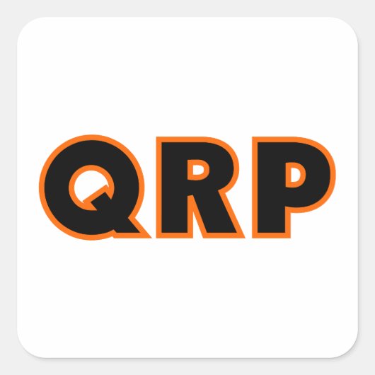 Amateur Ham Radio QRP Quadratischer Aufkleber (Vorderseite)