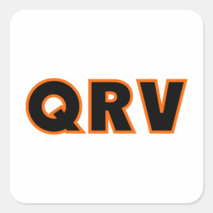 Amateur Ham Radio QRV Quadratischer Aufkleber