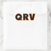 Amateur Ham Radio QRV Runder Aufkleber (Tasche)