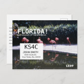 Amateur Ham Radio QSL Kartenbetreiber Florida Postkarte (Vorne/Hinten)