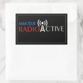 Amateur-Radio Active Rechteckiger Aufkleber (Tasche)
