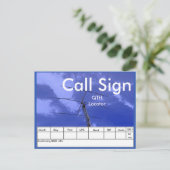 Amateur Radio Beam und Tower QSL Postkarte (Stehend Vorderseite)