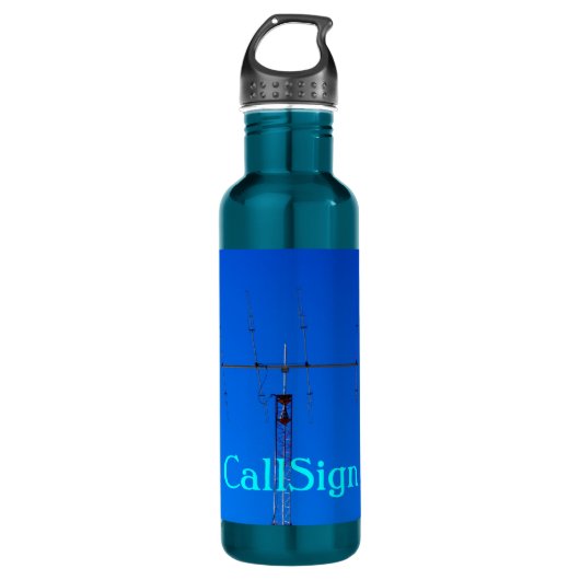 Amateur-Radio-Callsign Trinkflasche (Vorderseite)