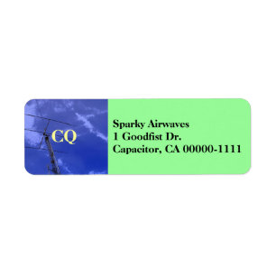 Amateur-Radio-CQ-Adressetikett