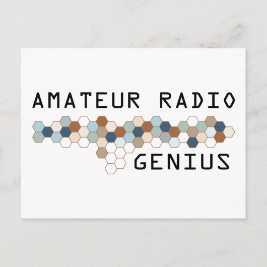 Amateur Radio Genius Postkarte (Vorderseite)