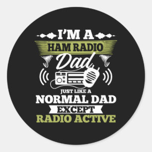 Amateur-Radio-Operator Antenne Ich bin ein Ham-Rad Runder Aufkleber