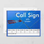 Amateur-Radio QSL Postkarte (Vorne/Hinten)