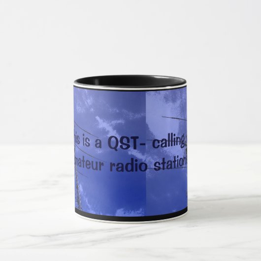 Amateur-Radio QST und Callsign-Tasse Tasse (Zentrum)