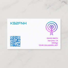 Amateur-Radio-Rufnummernkarten mit individuellem Q Visitenkarte