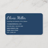 Amateurastronomin Visitenkarte (Rückseite)