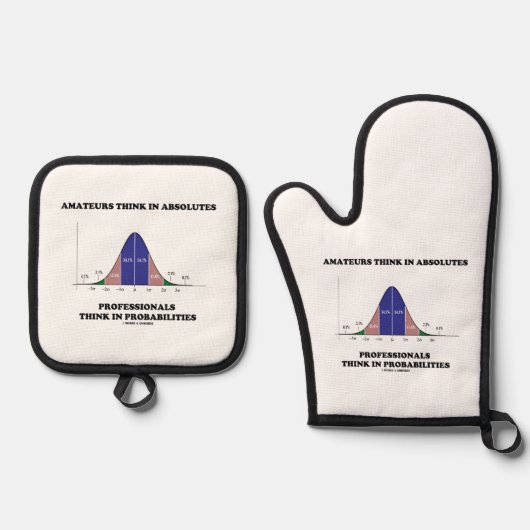 Amateure denken an absolute Profis Ofenhandschuh & Topflappen-Set (Vorderseite)