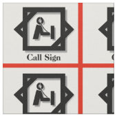 Amateurfunk-Betreiber-Ikone fertigen Stoff (Nahaufnahme)