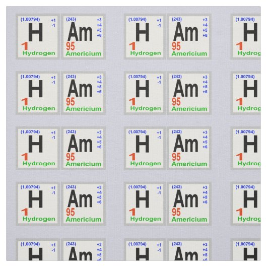 Amateurfunk-chemische Element-Gewebe Stoff (Muster)