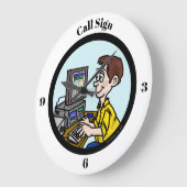 Amateurfunk-Digital-Modus-Betreiber-Wanduhr Große Wanduhr (Winkel)