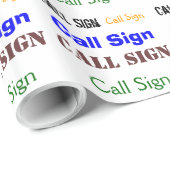 Amateurfunk-Funkspruch-Zeichen-Geschenk-Verpackung Geschenkpapier (Rolleneckpunkt)