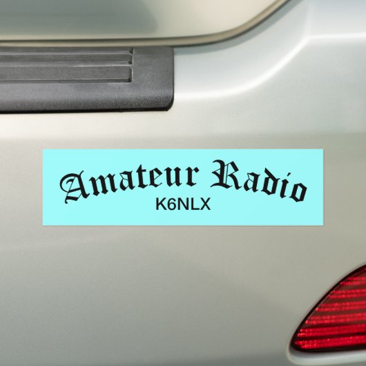 Amateurfunk und Rufzeichen Autoaufkleber (Auf Auto)