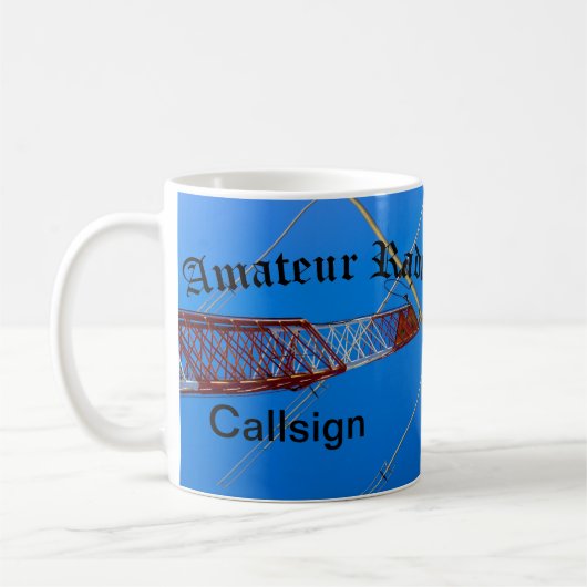 Amateurfunk und Rufzeichen Kaffeetasse (Links)