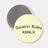 Amateurfunk und Rufzeichen Magnet (Vorderseite/Rückseite)