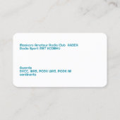 Amateurfunk Visitenkarte (Rückseite)