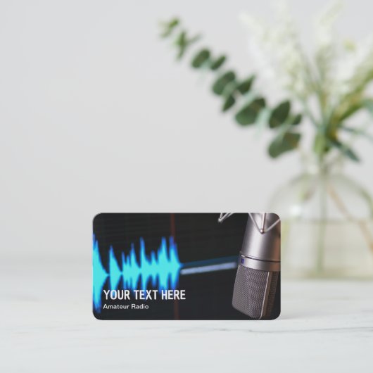 Amateurfunk Visitenkarte (Stehend Vorderseite)