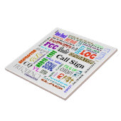 Amateurfunk-Wort-Collagen-Fliese fertigen es Fliese (Seite)