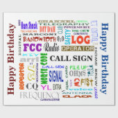 Amateurfunk-Wort-Collagen-Geschenk-Verpackung Geschenkpapier (Flach)