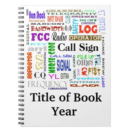 Amateurfunk-Wort-Collagen-Notizbuch fertigen es Notizblock (Vorderseite)