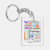 Amateurfunk-Wort-Collagen-Schlüsselkette fertigen Schlüsselanhänger (Vorderseite links)