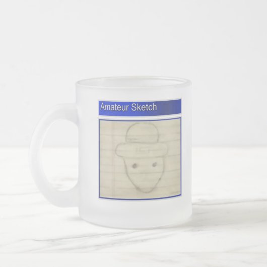 Amateurkobold-Skizze Mattglastasse (Links)