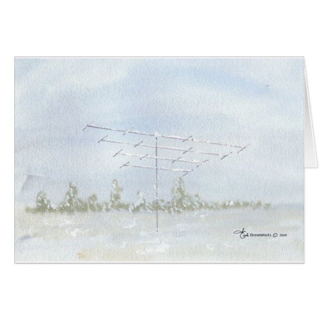 Amateurradioantenne im Winter (Vorderseite (Horizontal))