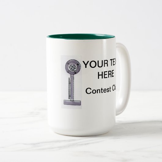 Amateurradiowettbewerb Verein-Tasse Zweifarbige Tasse (VorderseiteRechts)