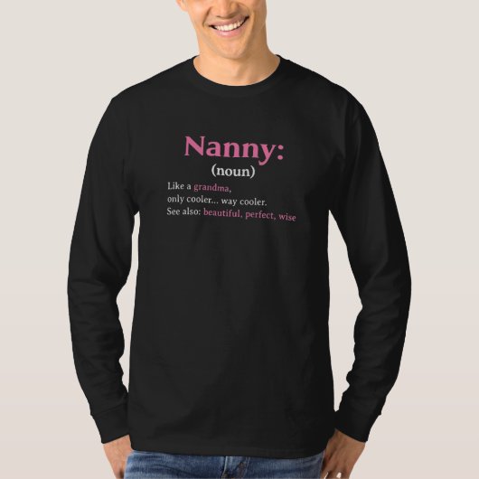 Amating Nanny Definition Mama Muttertag T-Shirt (Vorderseite)