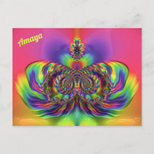 AMAYA ~ 3D-Designmuster ~ Mehrere Farben ~ Postkarte