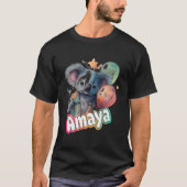 Amaya - Adorable Mädchenname mit Niedlichem Koala T-Shirt (Vorderseite)