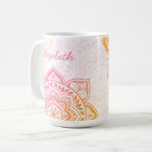 Amaya Mandala 15 oz. Personalized Mug Kaffeetasse (Vorderseite Links)