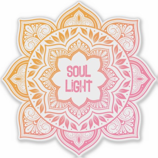 Amaya Mandala Pesonalized Custom-Cut Vinyl Sticker (Vorderseite)