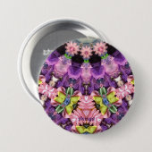 AMAYA ~ Violett Rosa Grün Gelb BLING Button (Vorne & Hinten)