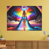 Amayas Kunst des Kortikreisen Leinwanddruck (Insitu (Wohnzimmer))