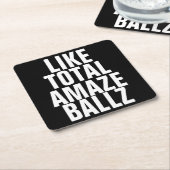 Amaze Ballz Rechteckiger Pappuntersetzer (angewinkelt)