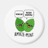 Amaze-mint Funny Mint Blätter Pun Magnet (Vorne)